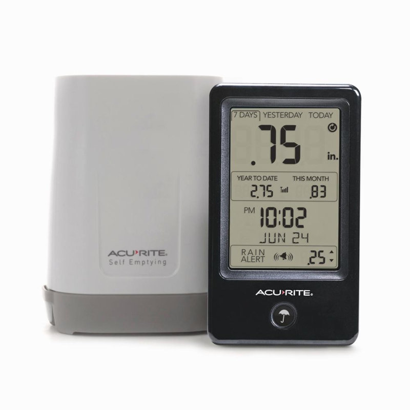 Chaney Acurite Digital Self Emptying Rain Gauge with Alarm Wayfair